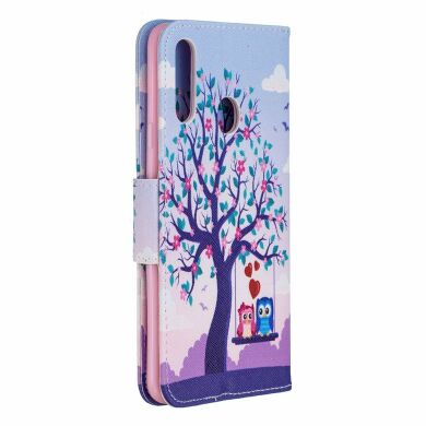 Чехол-книжка Deexe Color Wallet для Samsung Galaxy A20s (A207) - Tree and Owls