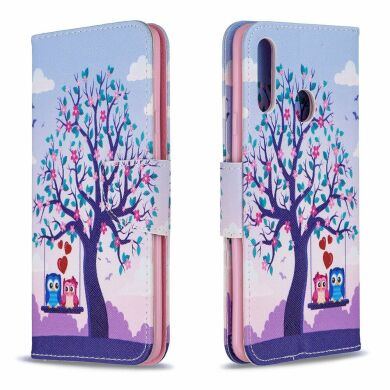 Чехол-книжка Deexe Color Wallet для Samsung Galaxy A20s (A207) - Tree and Owls