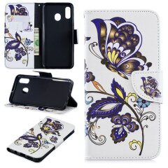 Чохол-книжка Deexe Color Wallet для Samsung Galaxy A30 (A305) / A20 (A205), Butterfly Pattern