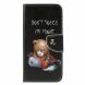 Чехол-книжка Deexe Color Wallet для Samsung Galaxy M10 (M105) - Angry Bear and Warning Words. Фото 1 из 9