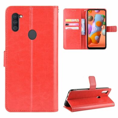 Чехол-книжка Deexe Wallet Style для Samsung Galaxy M11 (M115) - Red