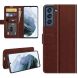 Чехол-книжка Deexe Wallet Style для Samsung Galaxy S21 FE (G990) - Brown. Фото 1 из 8