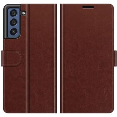 Чехол-книжка Deexe Wallet Style для Samsung Galaxy S21 FE (G990) - Brown