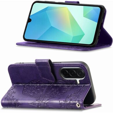 Чохол UniCase Butterfly Pattern для Samsung Galaxy A27 (A276) - Dark Purple