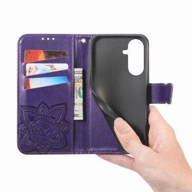 Чохол UniCase Butterfly Pattern для Samsung Galaxy A27 (A276) - Dark Purple