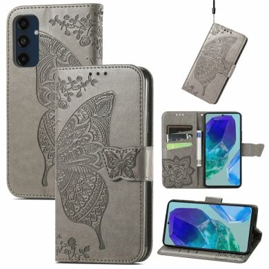 Чохол UniCase Butterfly Pattern для Samsung Galaxy S24 FE (S721) - Grey