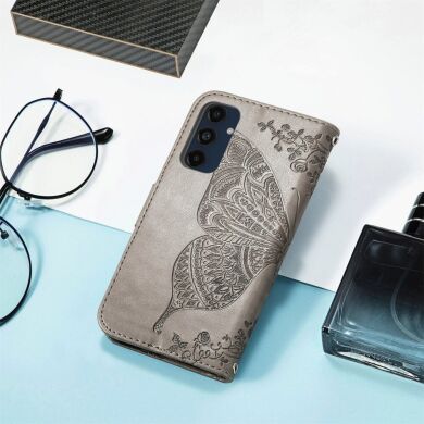 Чохол UniCase Butterfly Pattern для Samsung Galaxy S24 FE (S721) - Grey