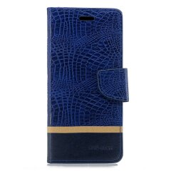 Чехол UniCase Croco Wallet для Samsung Galaxy J6+ (J610) - Blue