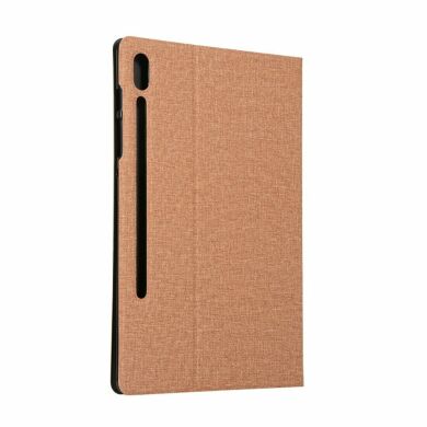 Чехол UniCase Texture Stand для Samsung Galaxy Tab S7 (T870/875) / S8 (T700/706) - Brown