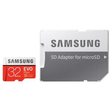 Карта памяти MicroSD Samsung 32GB 10 class EVO PLUS UHS-I + адаптер (MB-MC32GA/RU)