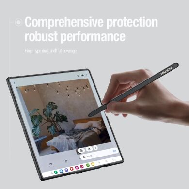 Пластиковый чехол NILLKIN Frosted Shield (S Pen) для Samsung Galaxy Fold 7 - Black