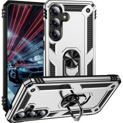 Протиударний чохол з підставкою Deexe Armor Case для Samsung Galaxy S26 FE - Silver