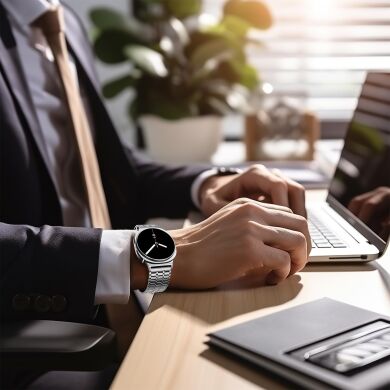 Ремешок Deexe Zenith для Samsung Galaxy Watch 8 (40/44mm) / 8 Classic - Silver