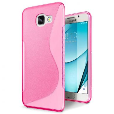 Силиконовый (TPU) чехол Deexe S Line для Samsung Galaxy A7 2017 (A720) - Pink
