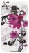 Силиконовая накладка Deexe Flower Pattern для Samsung S5 mini (G800) - Purple Flower. Фото 1 из 5