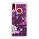 Силиконовая (TPU) накладка Deexe Fashion Glitter для Samsung Galaxy A10s (A107) - Purple/Butterfly and Flowers. Фото 2 из 7