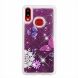 Силиконовая (TPU) накладка Deexe Fashion Glitter для Samsung Galaxy A10s (A107) - Purple/Butterfly and Flowers. Фото 2 из 7