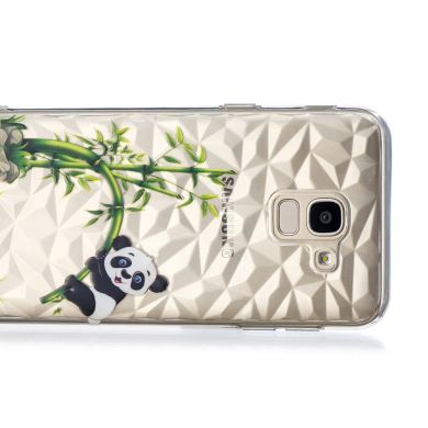 Силиконовый чехол UniCase 3D Diamond Pattern для Samsung Galaxy J6 2018 (J600) - Panda with Bamboo
