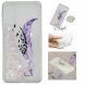 Силиконовый (TPU) чехол Deexe Liquid Glitter для Samsung Galaxy A70 (A705) - Purple Feather and Birds. Фото 1 из 6