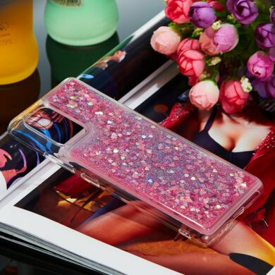 Силиконовый (TPU) чехол Deexe Liquid Glitter для Samsung Galaxy S10 Lite (G770) - Red