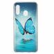 Силіконовий (TPU) чохол Deexe LumiCase для Samsung Galaxy A20e - Blue Butterflies