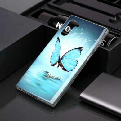 Силіконовий (TPU) чохол Deexe LumiCase для Samsung Galaxy Note 10 (N970) - Butterfly