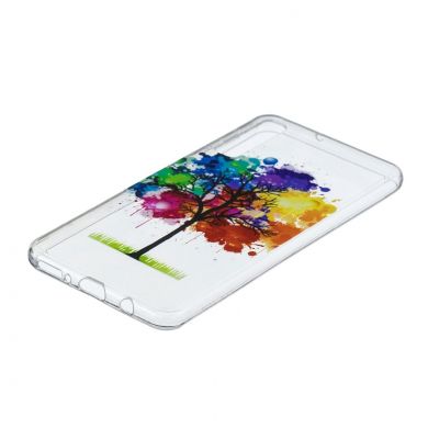 Силиконовый (TPU) чехол Deexe Pretty Glossy для Samsung Galaxy A7 2018 (A750) - Colorized Tree