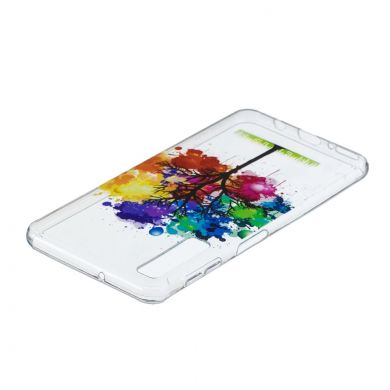 Силиконовый (TPU) чехол Deexe Pretty Glossy для Samsung Galaxy A7 2018 (A750) - Colorized Tree