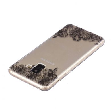 Силиконовый (TPU) чехол Deexe Pretty Glossy для Samsung Galaxy A8+ (A730) - Lace