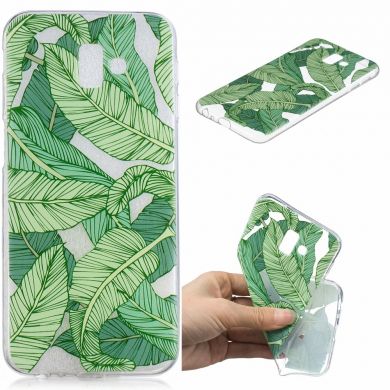 Силіконовий (TPU) чохол Deexe Pretty Glossy для Samsung Galaxy J6+ (J610), Green Leaves