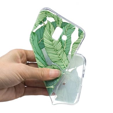 Силіконовий (TPU) чохол Deexe Pretty Glossy для Samsung Galaxy J6+ (J610), Green Leaves
