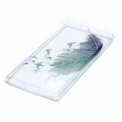 Силиконовый (TPU) чехол Deexe Pretty Glossy для Samsung Galaxy Note 10+ (N975) - Feather
