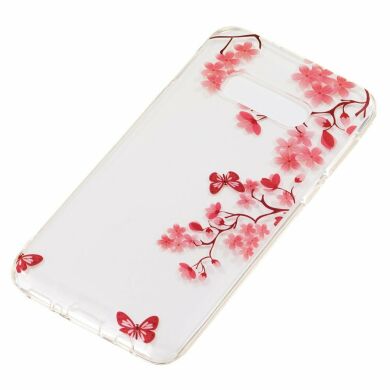 Силіконовий (TPU) чохол Deexe Pretty Glossy для Samsung Galaxy S10e (G970), Butterfly and Flower