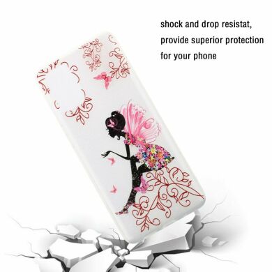 Силиконовый (TPU) чехол Deexe Pretty Glossy для Samsung Galaxy S20 Plus (G985) - Butterfly Girl