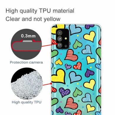 Силіконовий (TPU) чохол Deexe Pretty Glossy для Samsung Galaxy S20 (G980) - Hearts
