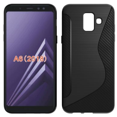 Силиконовый (TPU) чехол Deexe S Line для Samsung Galaxy A6 2018 (A600) - Black