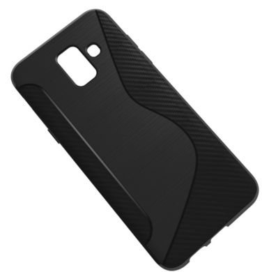 Силиконовый (TPU) чехол Deexe S Line для Samsung Galaxy A6 2018 (A600) - Black