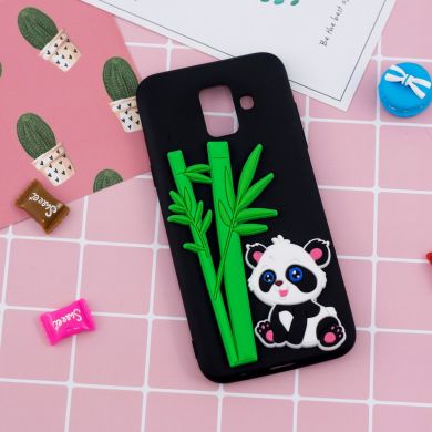 Силиконовый (TPU) чехол UniCase 3D Cartoon Pattern для Samsung Galaxy A6 2018 (A600) - Panda and Bamboo