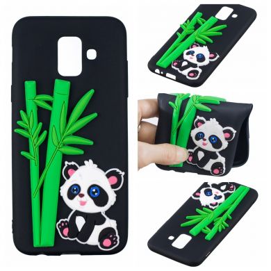 Силиконовый (TPU) чехол UniCase 3D Cartoon Pattern для Samsung Galaxy A6 2018 (A600) - Panda and Bamboo