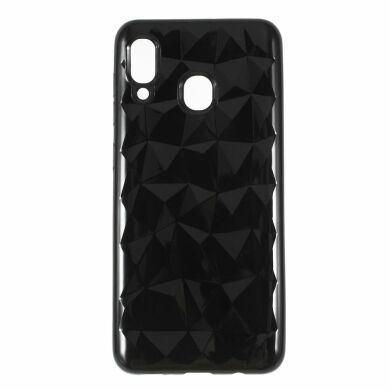 Силіконовий (TPU) чохол UniCase 3D Diamond Grain для Samsung Galaxy A30 (A305), Black