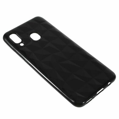 Силіконовий (TPU) чохол UniCase 3D Diamond Grain для Samsung Galaxy A30 (A305), Black