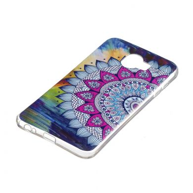 Силиконовый (TPU) Deexe LumiCase для Samsung Galaxy J4 2018 (J400) - Mandala Flower