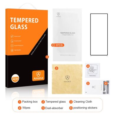 Захисне скло AMORUS Full Glue Tempered Glass для Samsung Galaxy Fold 7 - Black