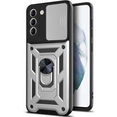 Защитный чехол Deexe Armor Shield для Samsung Galaxy S21 FE (G990) - Silver