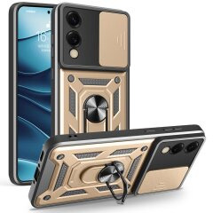 Защитный чехол Deexe Armor Shield для Samsung Galaxy S25 Edge (S937) - Gold