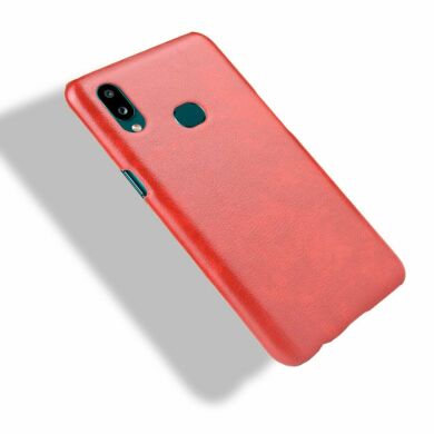 Защитный чехол Deexe Leather Back Cover для Samsung Galaxy A10s (A107) - Red