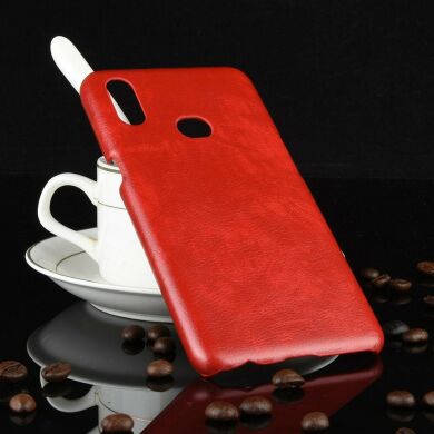 Защитный чехол Deexe Leather Back Cover для Samsung Galaxy A10s (A107) - Red