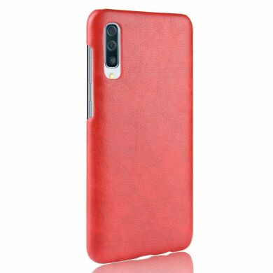 Защитный чехол Deexe Leather Back Cover для Samsung Galaxy A70 (A705) - Red