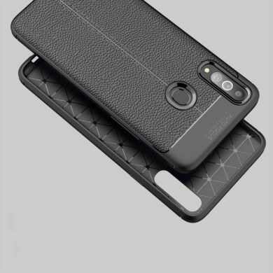Защитный чехол Deexe Leather Cover для Samsung Galaxy A20s (A207) - Dark Blue