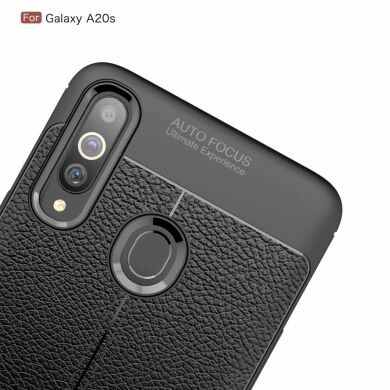 Захисний чохол Deexe Leather Cover для Samsung Galaxy A20s (A207) - Black